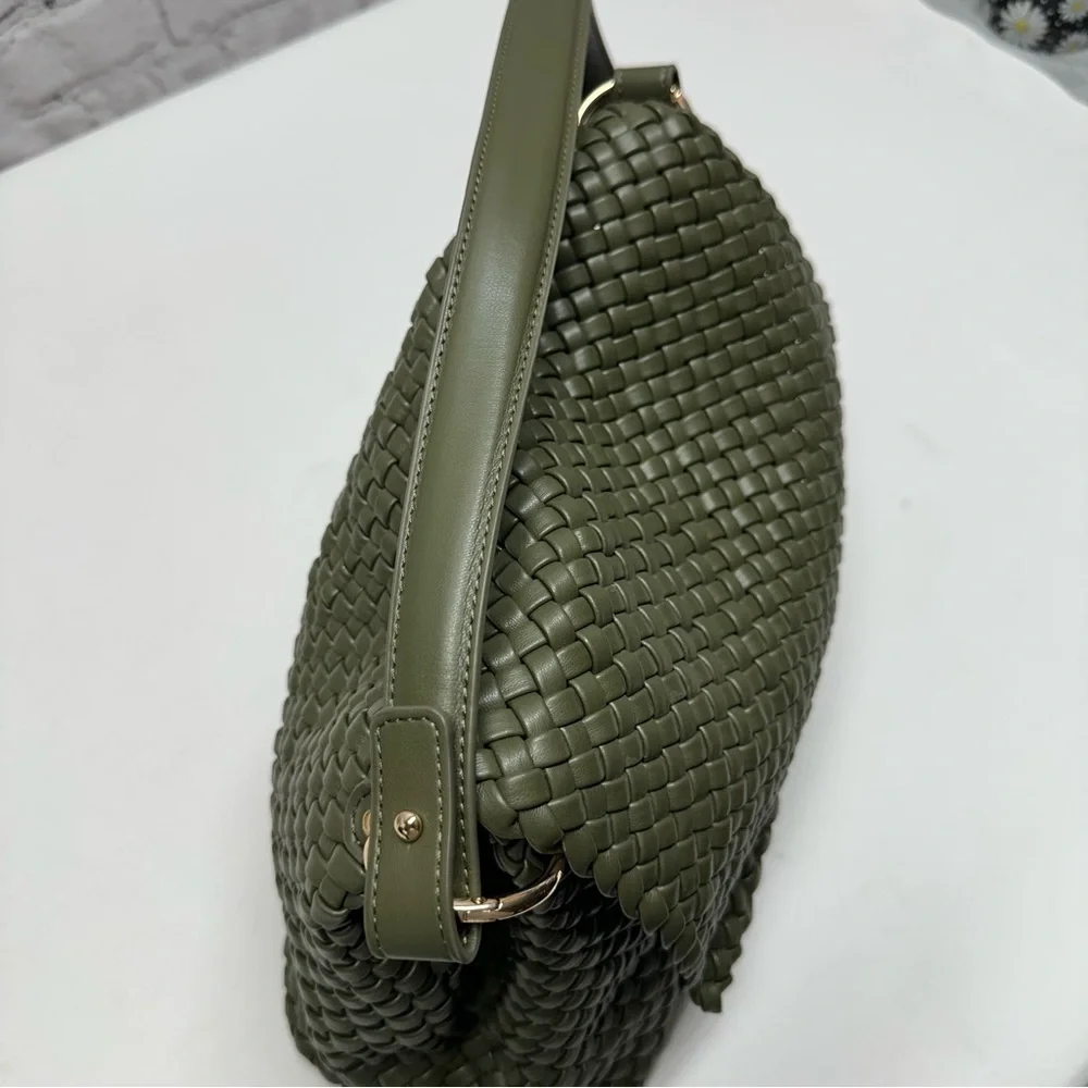 Anthropologie Melie Bianco Natalia Medium Vegan Leather Bag in Olive